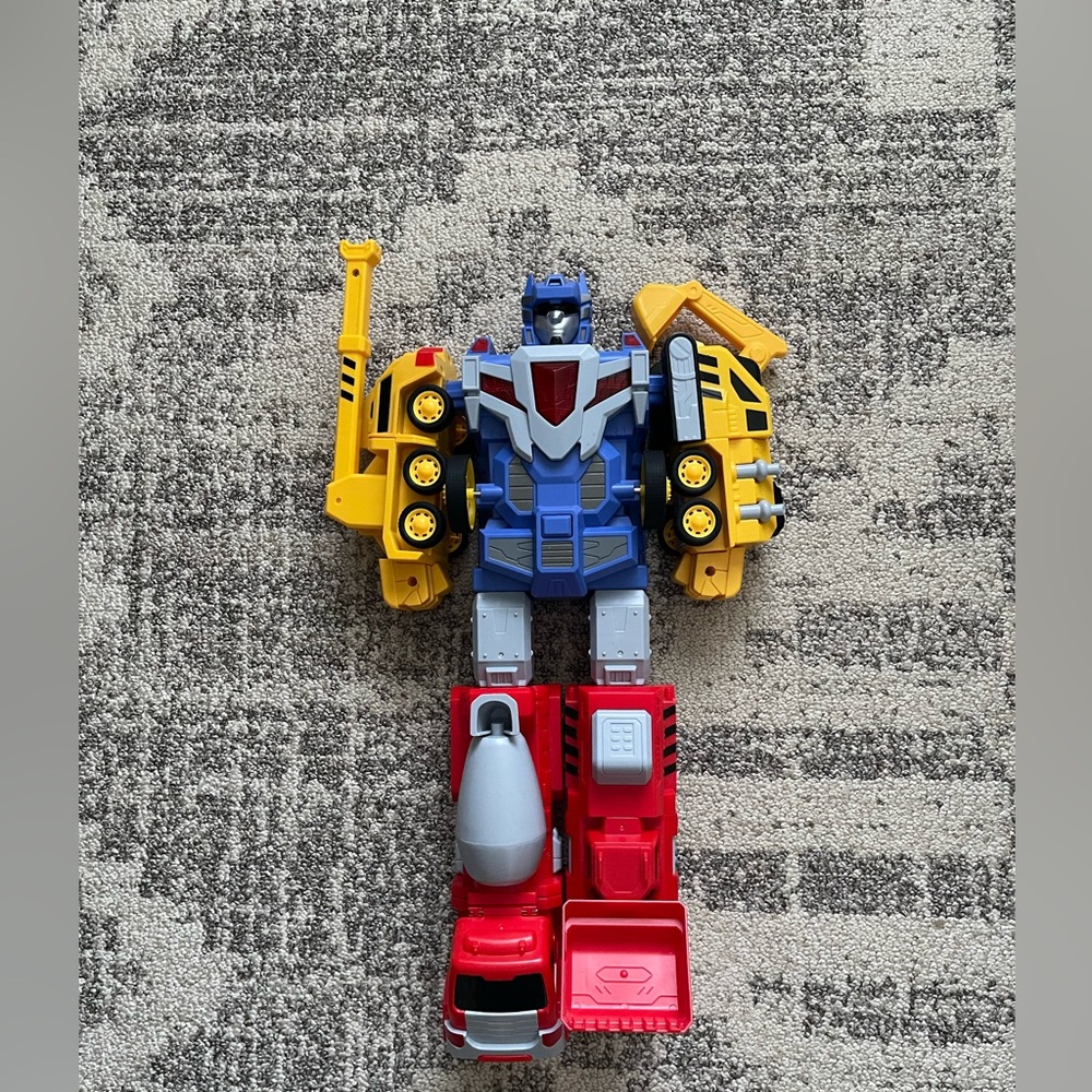 Construction Vehicles Transform Robot Toys  5 in 1 Trucks Gifts for Boys Girls